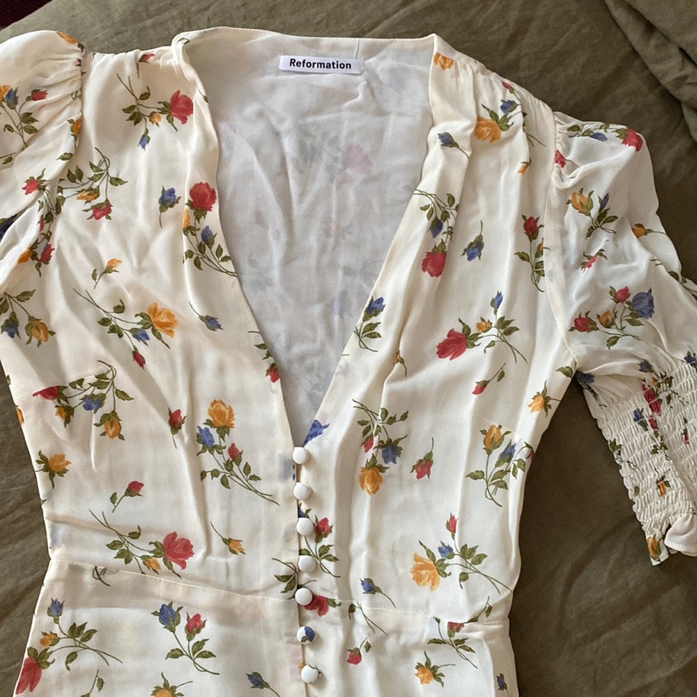 Reformation mini floral dress